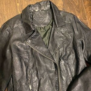 Indigo Saints Faux Leather Jacket